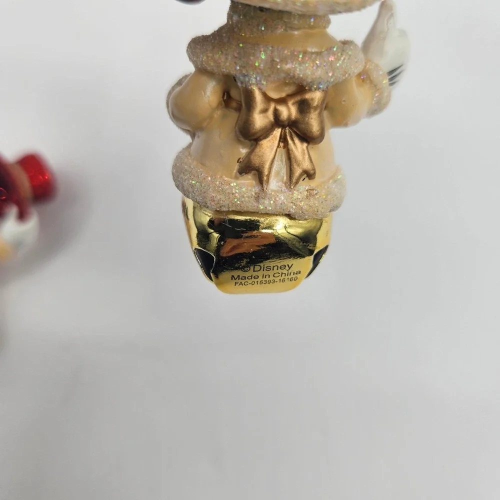 Disney Mickey Minnie Mouse Christmas Ornaments‎ Bell Gift Hat Holiday Decor